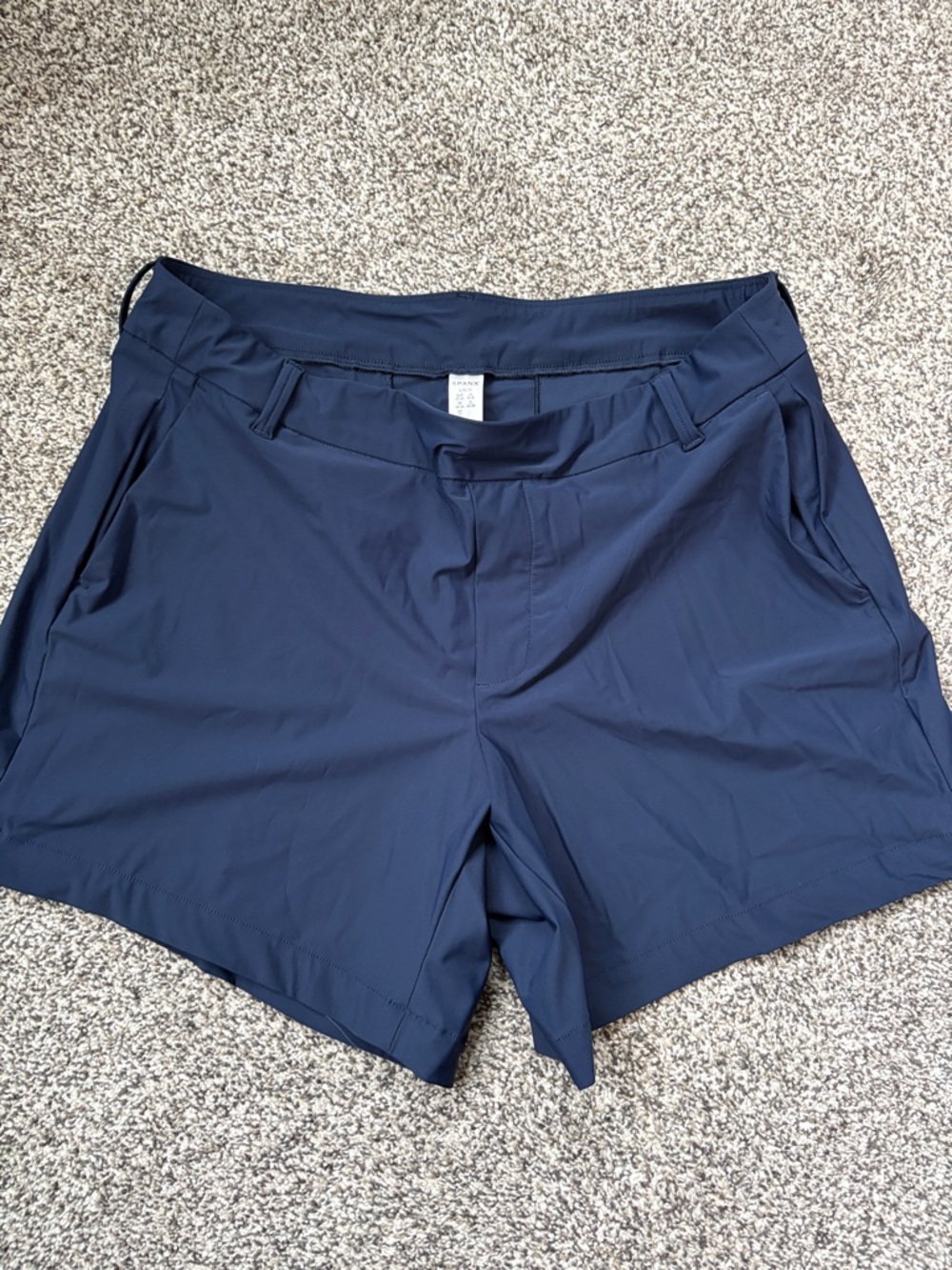 SPANX Navy Blue Performance Shorts